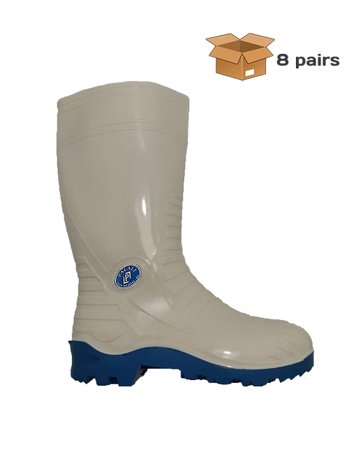 118FO - PVC Steel Toe Safety Boots - WHITE